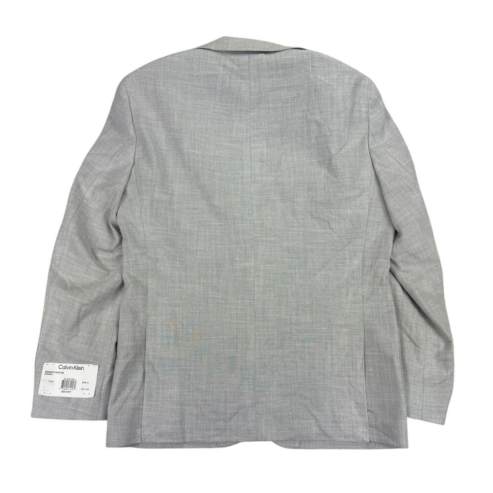 Calvin Klein Mens X Slim Fit Soft Solid Sport Coat Heather Gray 38S - Picture 4 of 5